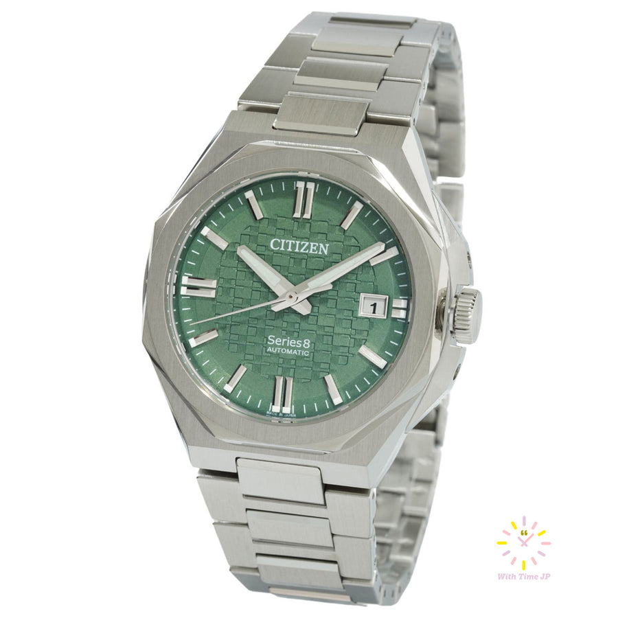 CITIZEN SERIES 8 NB6080-51W,Mechanical  watch, Men's Watch, stainless steel case, green Dial,stainless steel Band.
