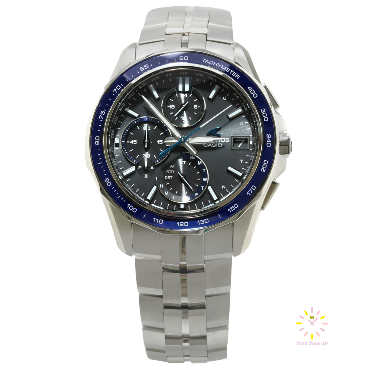 Casio Oceanus Manta OCW-S7000-1AJF Solar Chronograph Watch. – With