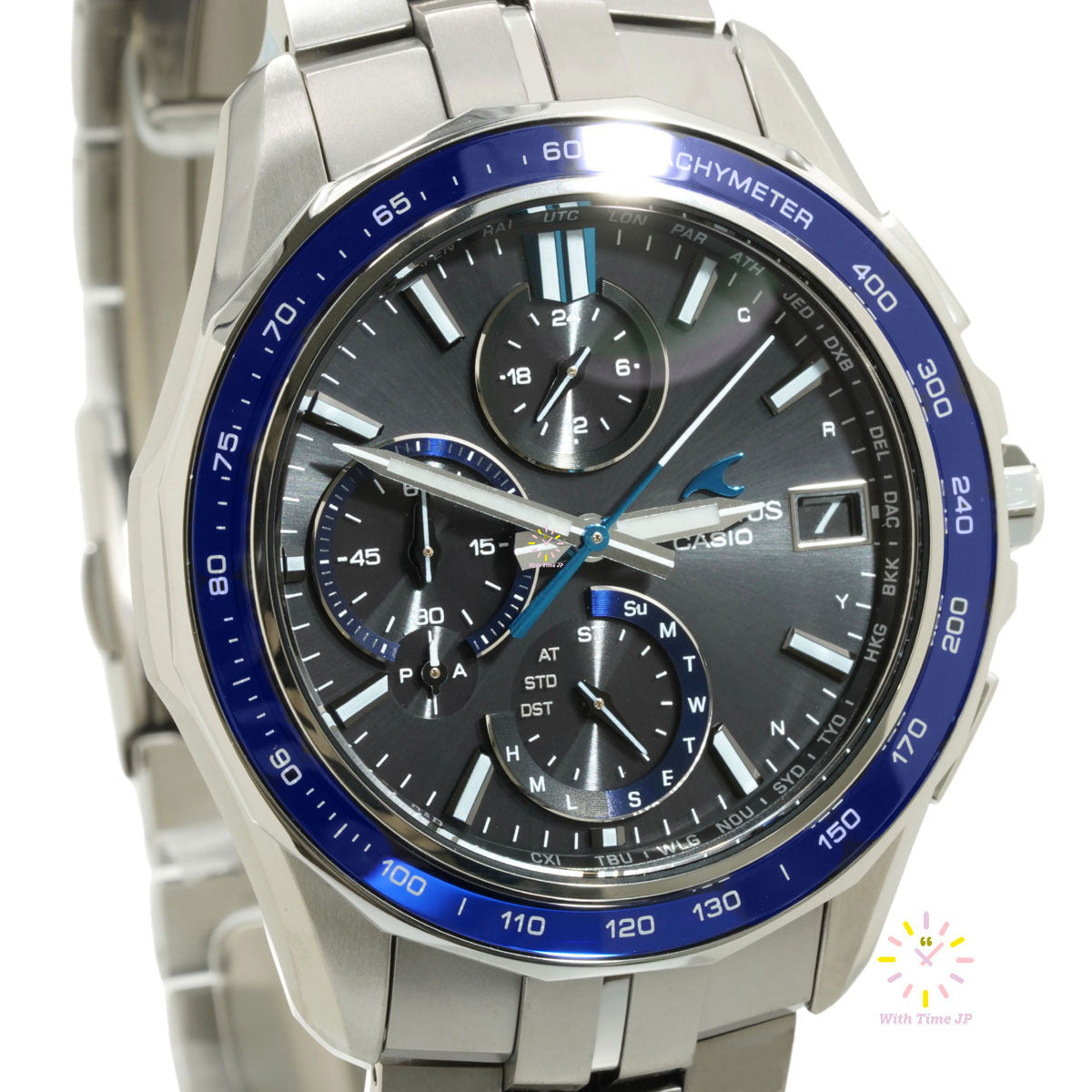 Casio Oceanus Manta OCW-S7000-1AJF Solar Chronograph Watch. – With