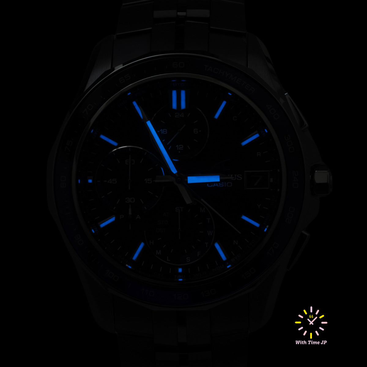 Casio Oceanus Manta OCW-S7000-1AJF Solar Chronograph Watch. – With
