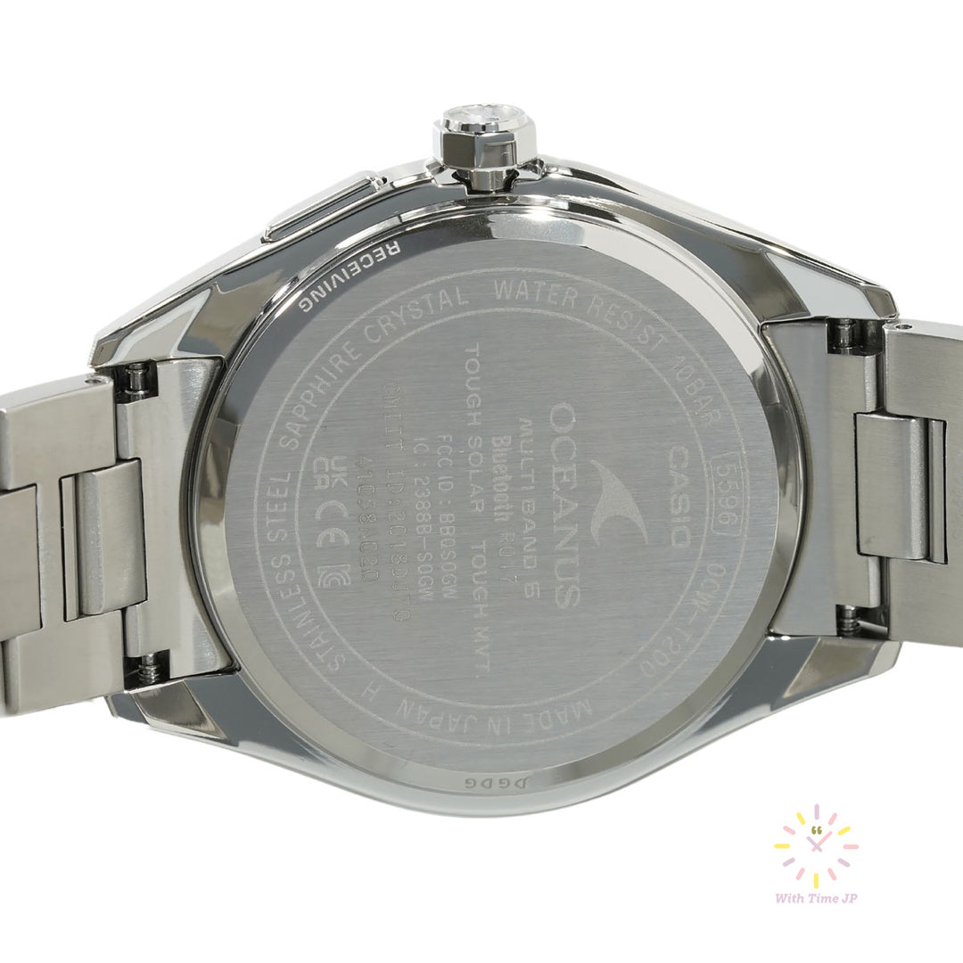 CASIO OCEANUS OCW-T200S-7AJF back cover.