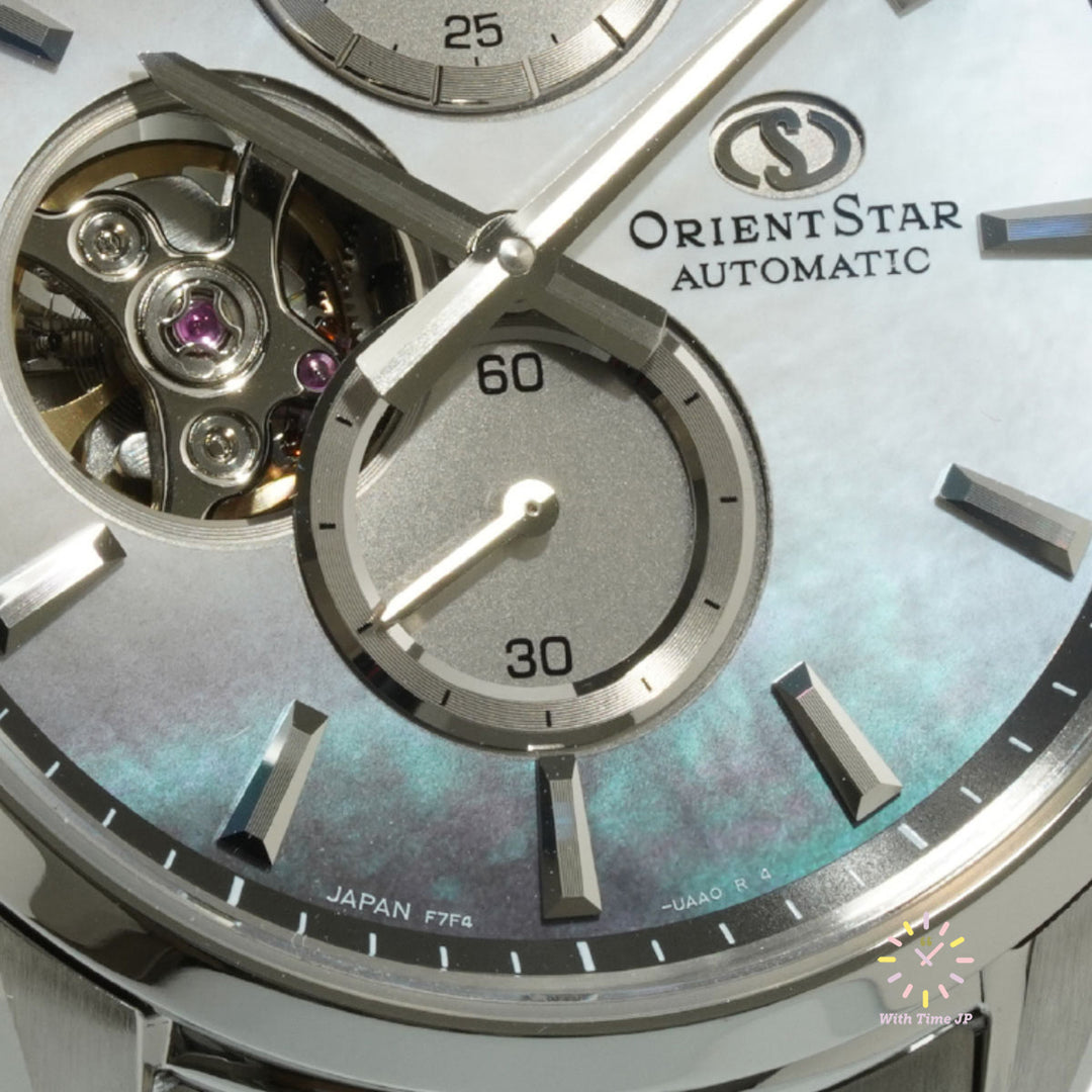 ORIENT STAR RK-BY0008A,Close-up of White Butterfly Shellfish Dial #2