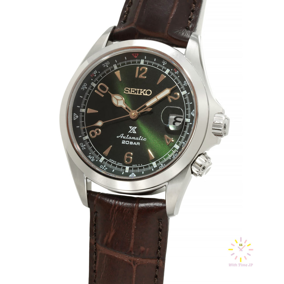 SIKO PROSPEX SBDC091 Automatic　Men's Watch, stainless steel Case, green Dial,Molded cowhide leather band.