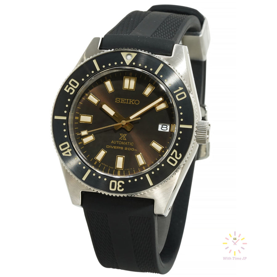 Seiko Prospex Automatic SBDC105,Diver's Watch, stainless steel Case, Dark Brown Dial, Silicon Band.