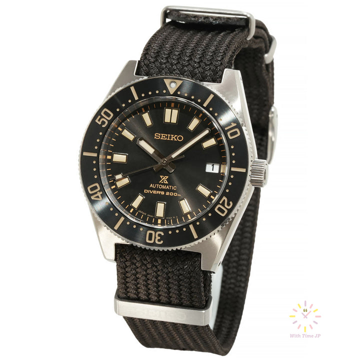 Seiko Prospex Automatic SBDC141,Diver's Watch, stainless steel Case, Dark Brown Dial, Fabric Strap"Seicyu".