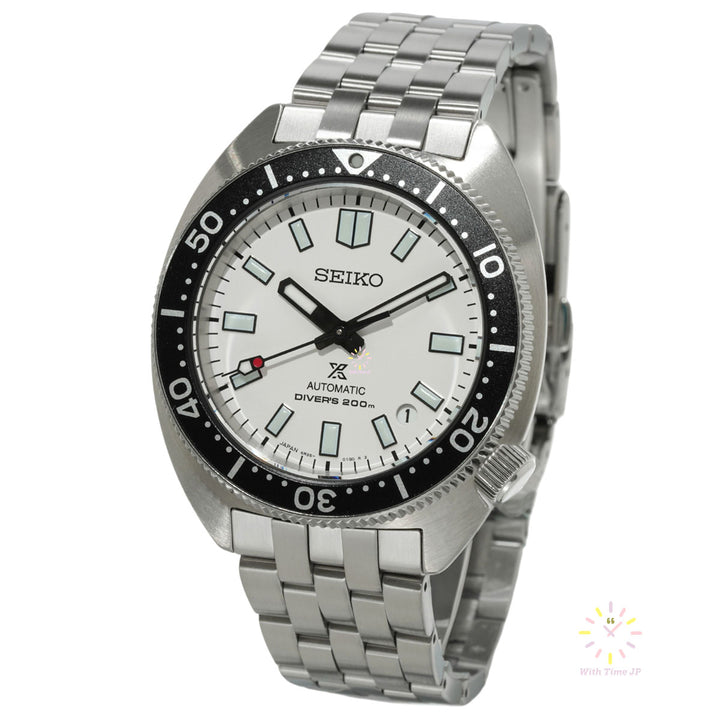 Seiko Prospex Automatic Diver's SBDC171,mechanical watch, Men's Watch,  stainless steel case, white Dial,stainless steel Band.
