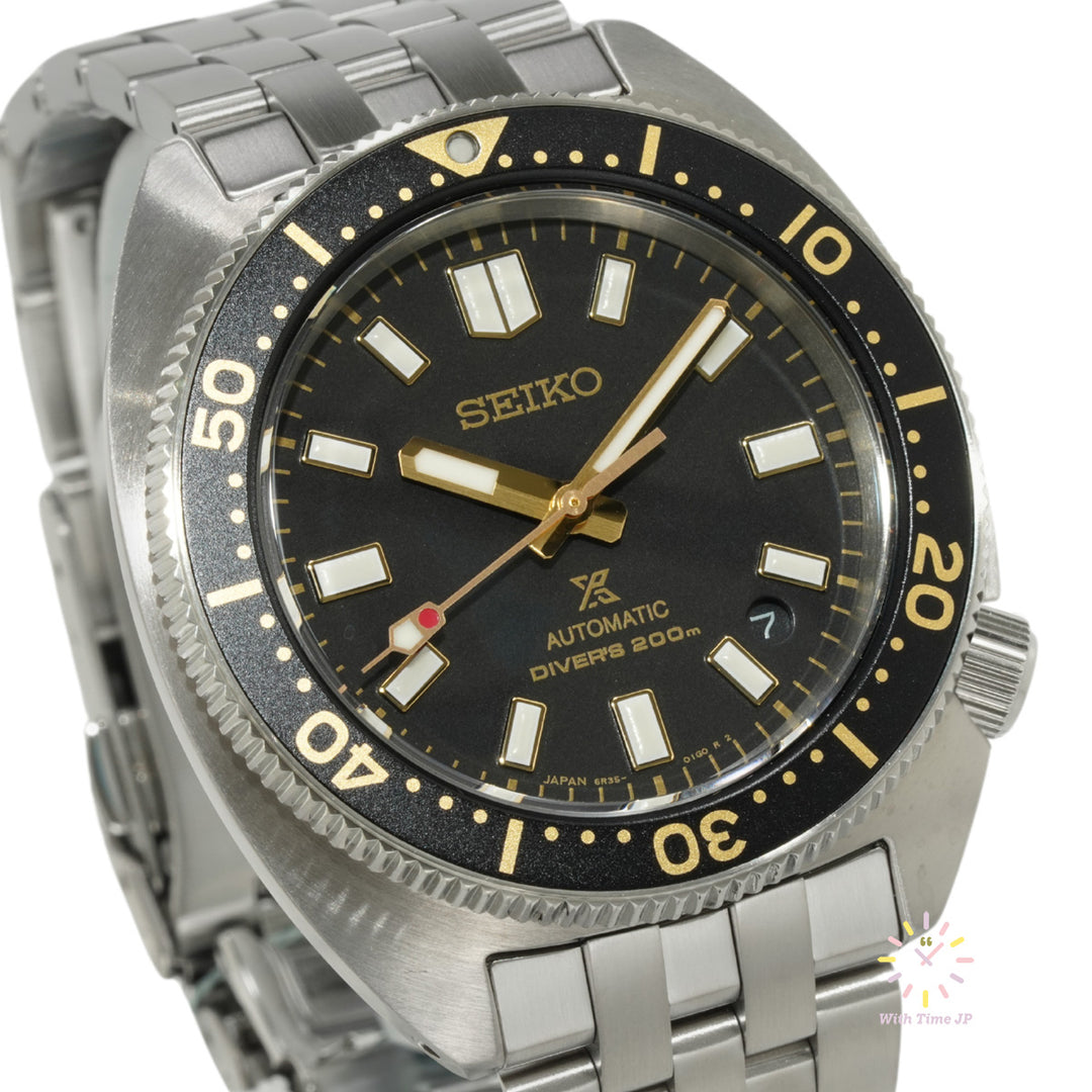 Seiko Prospex Automatic Diver's SBDC173,Close-up of Black Dial