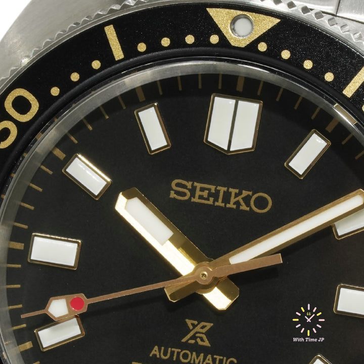 Seiko Prospex Automatic Diver's SBDC173,Close-up of Black Dial #2