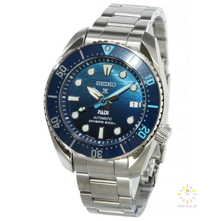 Seiko Prospex Automatic Diver Scuba SBDC189,Mechanical  watch, Men's Watch, stainless steel case, blue Dial,stainless steel Band.
