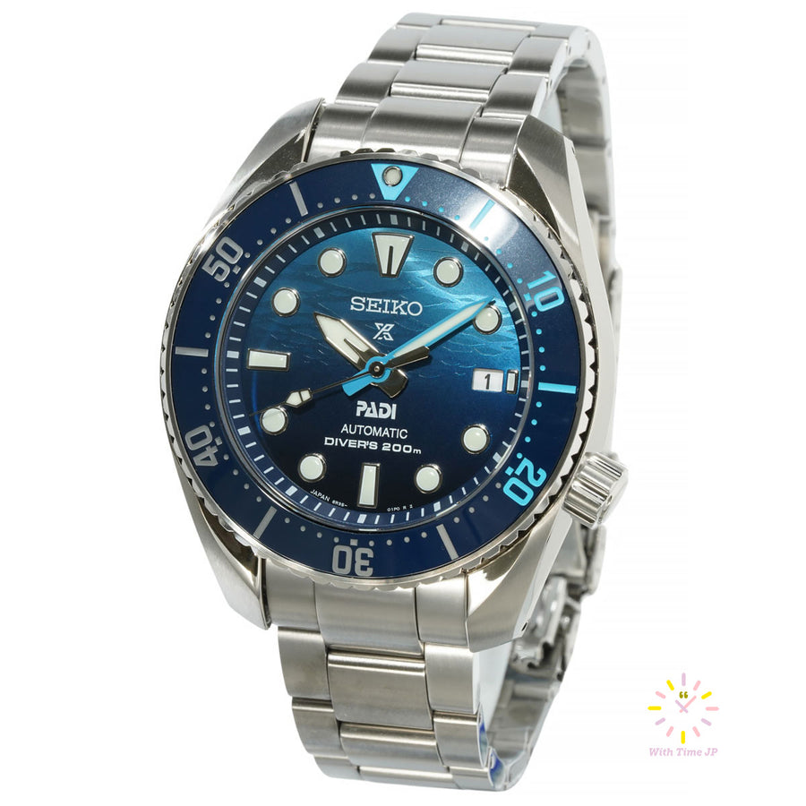 Seiko Prospex Automatic Diver Scuba SBDC189,Mechanical  watch, Men's Watch, stainless steel case, blue Dial,stainless steel Band.