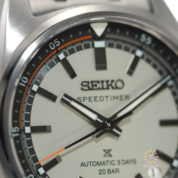 Seiko Prospex Automatic Speedtimer SBDC215,Close-up of gray Dial