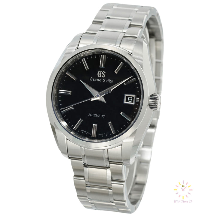 Grand Seiko SBGR317 Automatic Men's Watch, Stainless steel case,Triple link stainless steel bracelet, Black dial.