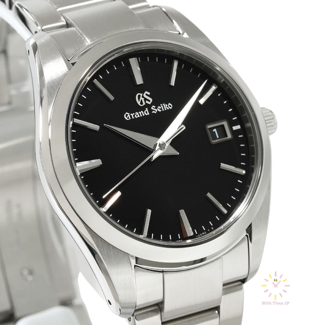 Grand Seiko SBGX261,Quartz Men's Watch, Close-up of black dial.