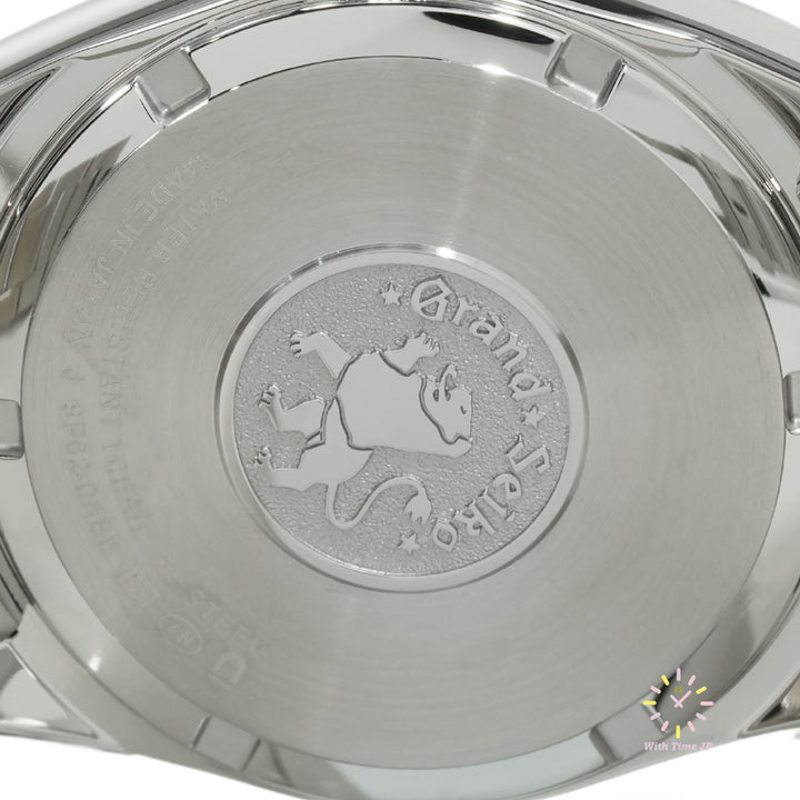 Lion emblem on the back of Grand Seiko SBGX261, Quartz Men's Watch