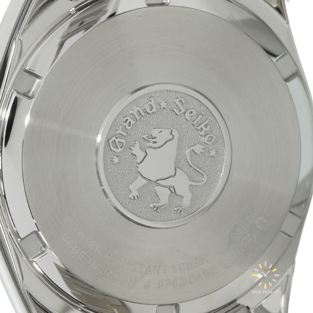 Lion emblem on the back of Grand Seiko SBGX263, Quartz Men's Watch