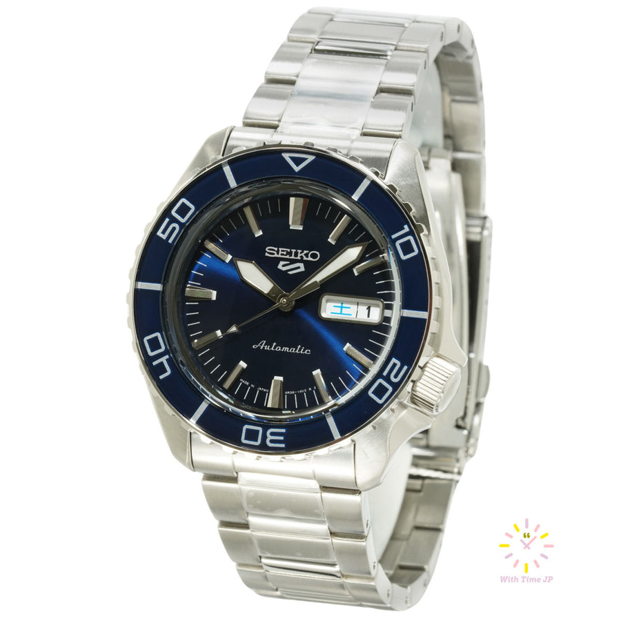 Seiko 5 Sports SKX series SBSA259,Mechanical  watch, Men's Watch,  stainless steel case, blue Dial,stainless steel Band.