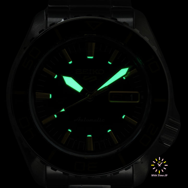 blue dial luminescence of Seiko 5 Sports SKX series SBSA261