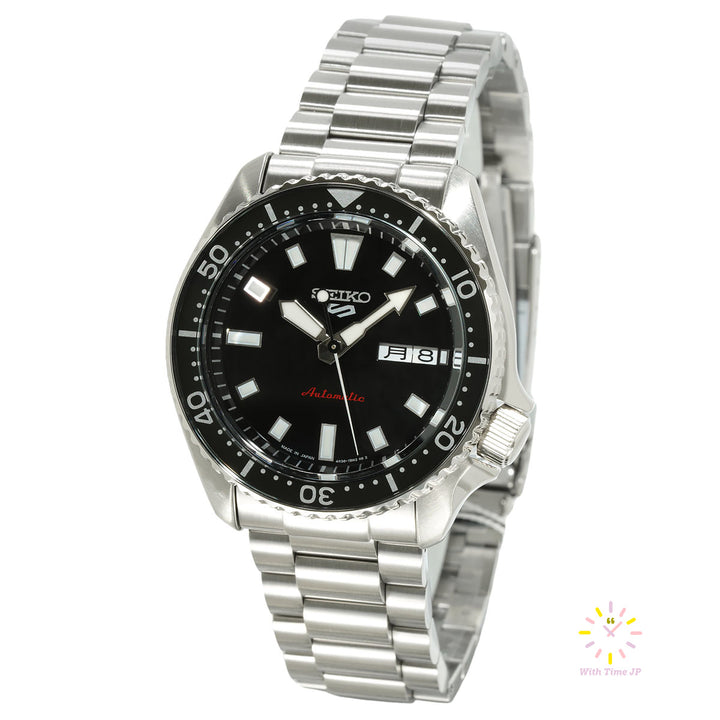 Seiko 5 Sports SKX series SBSA305,Mechanical  watch, Men's Watch,  stainless steel case, Black Dial,stainless steel Band.