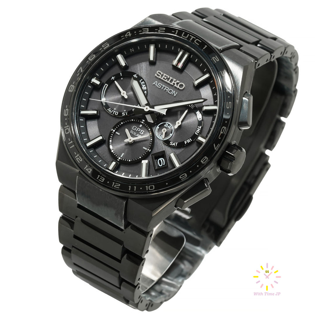 Seiko Astron Nexter GPS Solar SBXC147 viewed from the lower right angle