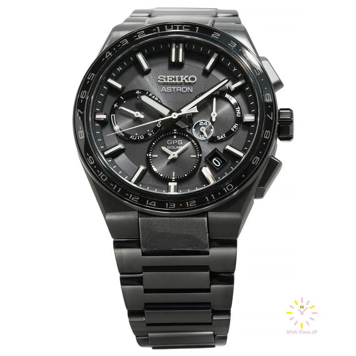 Seiko Astron Nexter GPS Solar SBXC147,from front angle.