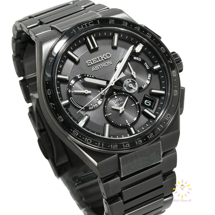 Left side of Seiko Astron Nexter GPS Solar SBXC147