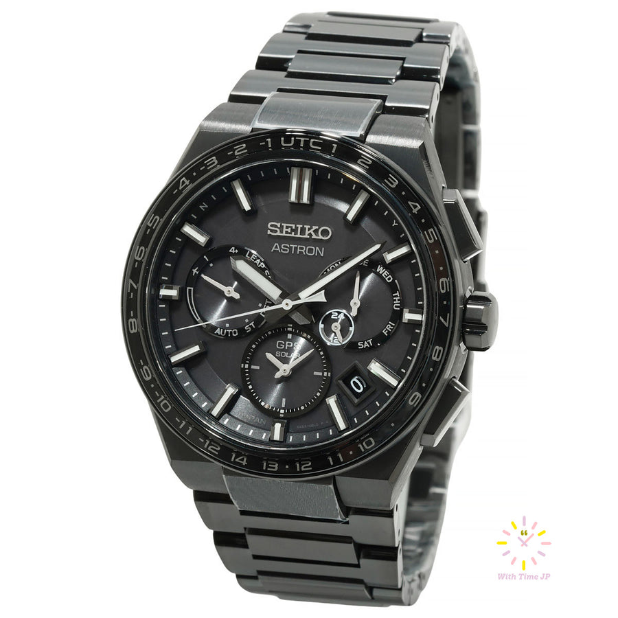 Seiko Astron Nexter GPS Solar SBXC147,Men's Watch, Pure titanium Case(Super Black Diamond Shield), Black Dial,Pure titanium Band(Super Black Diamond Shield).